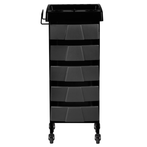 Gabbiano chariot d'assistance coiffure 008 noir — vue de face