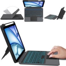 Roofei case with keyboard and touchpad iPad Pro 12.9 "QWERTZ backlit