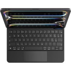 Ninmin-kotelo iPad Pro 11 "M4 2024 Taustavalo AzerThe, musta