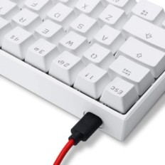 USZKODZONY Klawiatura mechaniczna CORN Anne Pro 2 RGB, Bluetooth 5.0 Biały