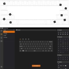 Kahjustatud mehaaniline klaviatuur mais Anne Pro 2 RGB, Bluetooth 5,0 valge