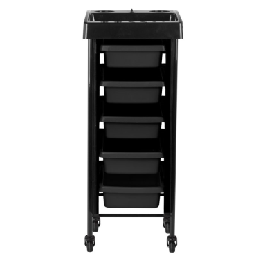 Gabbiano chariot d'assistance coiffure 008 noir — vue de face