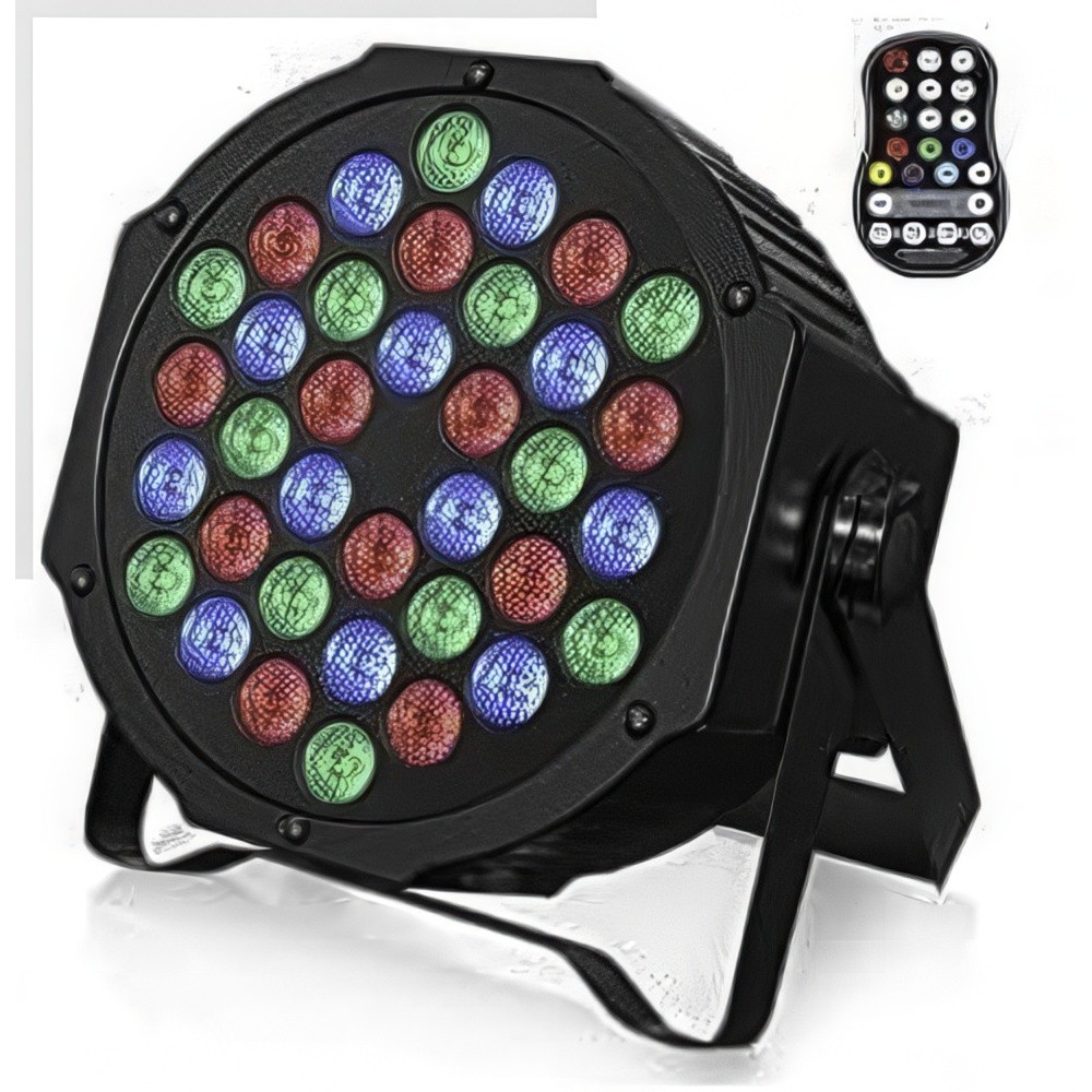 RGB LED Refletor U`king 4 em 1 com controle remoto - iluminação para festas e eventos