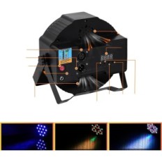 RGB LED-reflektor U`king 4 in 1 kaugjuhtimispuldiga - Poolte ja sündmuste valgustus