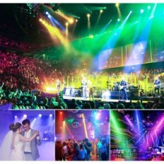 RGB LED riflettore U`king 4 in 1 con telecomando - Illuminazione per feste ed eventi