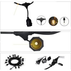 Gartenlichter Svater S14 15m 15 + 1x2w IP65 2700K Hitzeweiß