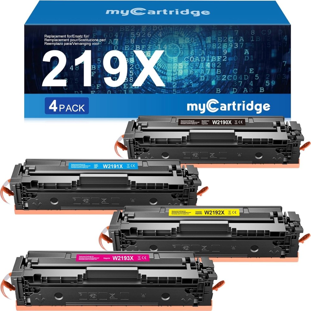 MycArtridge HP 219x Toners Vervanging voor HP 219A PP-W2190X1 / 2 / 3x 4 stks.