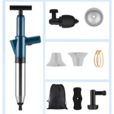 Pistone della toilette Yuchegntech con 2 strumenti per la pulizia dei capelli