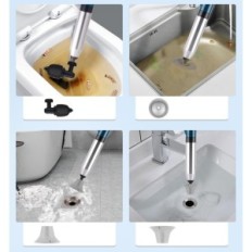 Pistone della toilette Yuchegntech con 2 strumenti per la pulizia dei capelli