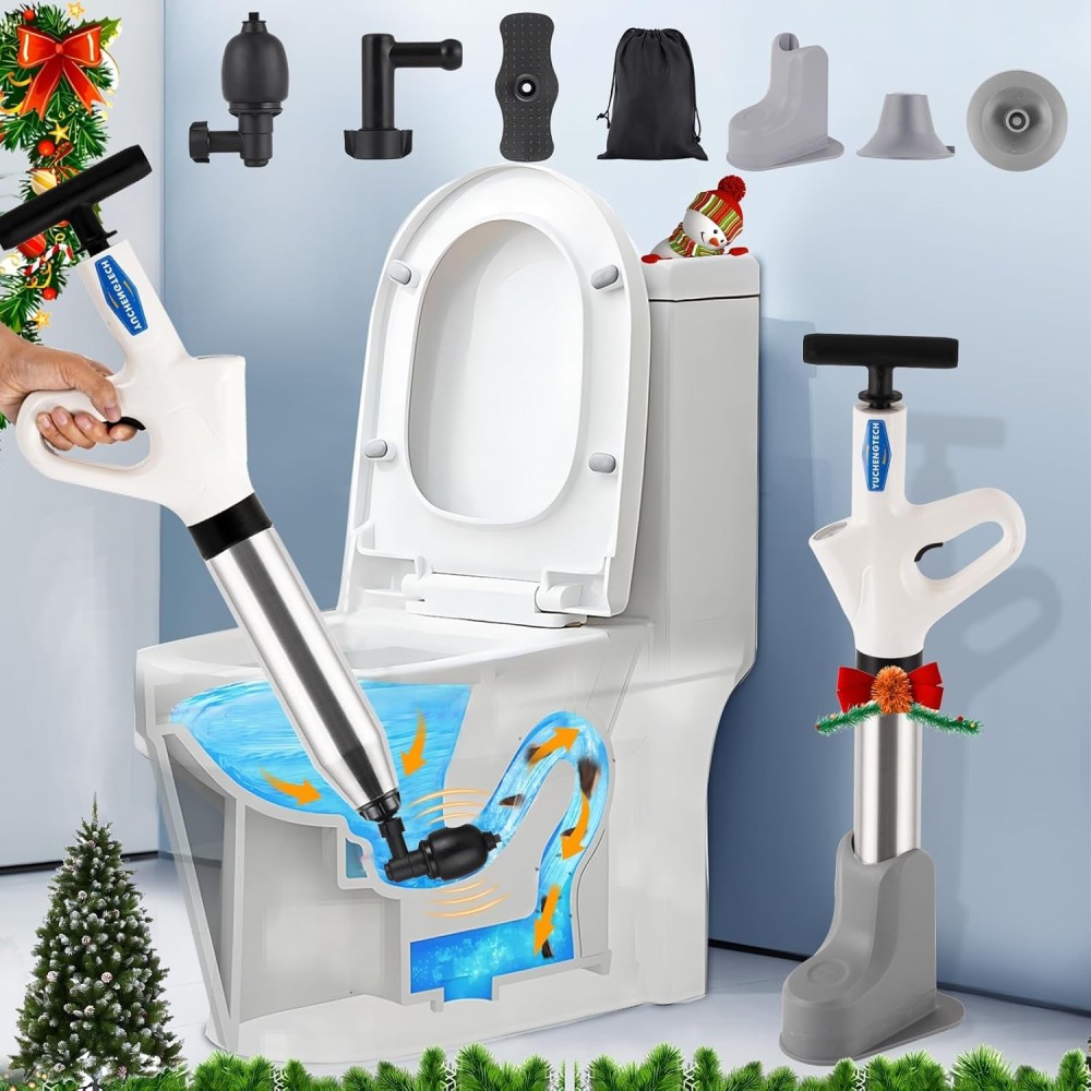 Toaletní píst pro zavírání WC s rukojetí a 4 hlavy