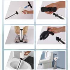 Tentoonstelling van de wc-piston-toilettaket met handvat