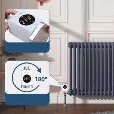 3 termostaatide komplekt WiFi Salcar TRV801W Alexa / Google Tuya ilma eesmärgita