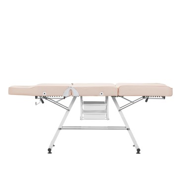 Fauteuil cosmétique Basic 202 avec plateaux rose — vue latérale