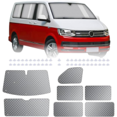 No establezca una alfombra solar para la ventana frontal Maxawe 8-Part a VW T5 / T6 SWB
