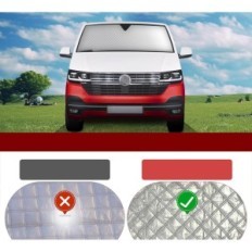 Nelietojiet saules paklāju priekšējā logā Maxawe 8-daļa uz VW T5 / T6 SWB