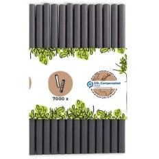 Bionedbrydelige Biosoyg Papirstråler 15 cm Ø7 mm Black 7000 stk.