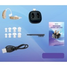 MEDCA Digitálne sluchové pomôcky (2 ks) s redukciou šumu a nabíjačkou USB