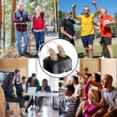 Medca Ψηφιακή ακουστική βοήθεια (2 τεμάχια) με μείωση θορύβου και φορτιστή USB