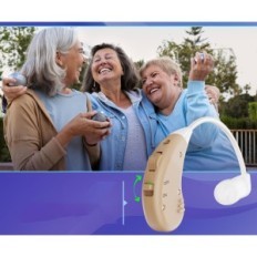 Aiuto acustico digitale MEDCA (2 PC) con riduzione del rumore e caricabatterie USB