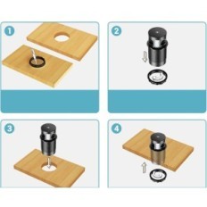 Indbygget Hannelore 2 USB C Socket 4 Trådløs opladerstik