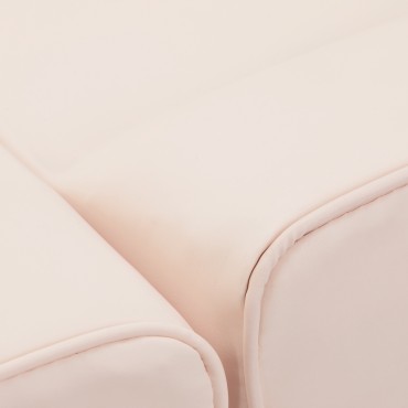 Basic 202 Kosmetikstuhl mit Ablagen in Rosa — Detailaufnahme Armlehne