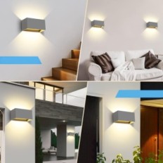 Lampa LED Kingwen XL-WL-BD-0010 20W IP65 ciepła biel szara