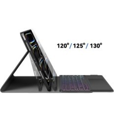 EARTO FR150-BK-Tastatur für iPad Pro 12.9 "Azerty Wireless Tastatur mit Touchpad und Touchpad