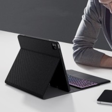EARTO FR150-BK klaviatūra iPad Pro 12.9 "Azerty belaidė klaviatūra su jutiklinė plokštė ir jutiklinė planšetė