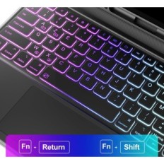 EARTO FR150-BK-Tastatur für iPad Pro 12.9 "Azerty Wireless Tastatur mit Touchpad und Touchpad