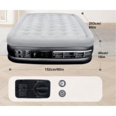 Etter reparasjon av oppblåsbare madrassen 203 x 152 x 46 cm Black Blowed Bed Double Cloak