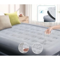 Después de reparar el colchón inflable 203 x 152 x 46 cm Cama dobles de cama negra soplada