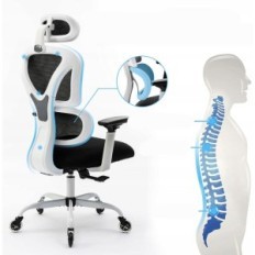 Brukt Ergonomisk kontorstol Kerdom Swivel White KD-9070-F