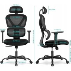 Näitusetool Ergonoomiline Rotary Office Kerdom KD-9070-F must