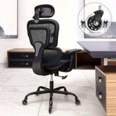 Cadeira de exposição Ergonômico Escritório Rotary Kerdom KD-9070-F Preto