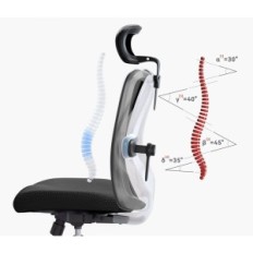 Ergonomisk kontorsstol SIHOO M18-M148, nackstöd