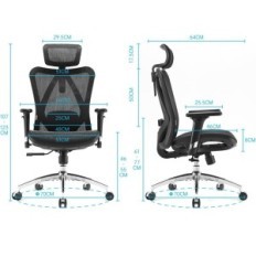 Výstava Ergonomická křeslo SIHOO M57 černá s opěrkou opěrky hlavy