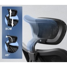 Exhibition Ergonomic armchair Sihoo M57 black with headrest support