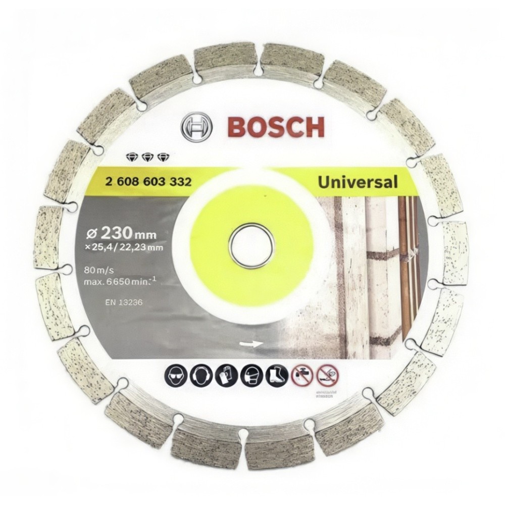 Diamond Diamond Bosch Universal 230 mm 22,23 mm för universell skärning