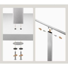 Gebruikte vrijstaande handdoekhanger KES BTH231-2 Steel18 / 8 Geborsteld