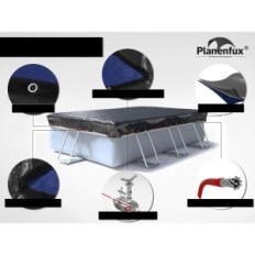 Rectangular pool cover 360x260 cm UV PE 200g to 300x200 cm. All-year-round