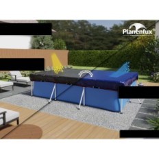Copertura da piscina rettangolare 360x260 cm UV PE 200G a 300x200 cm. All-tutto l'anno