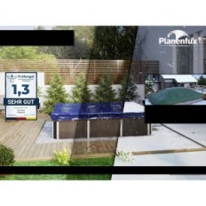 Copertura da piscina rettangolare 360x260 cm UV PE 200G a 300x200 cm. All-tutto l'anno