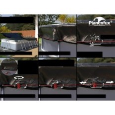 Rektangulær pool dækning 360x260 cm UV PE 200g til 300x200 cm. All-året rundt