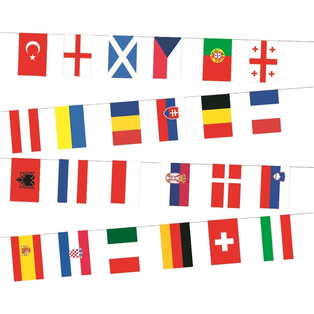 Girlande mit Flagge von 24 Ländern 8m 14x21cm bei LYD-QTL011901-ZF Events