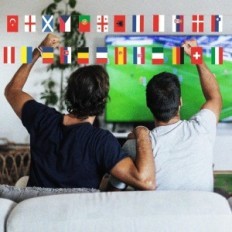 Girlande mit Flagge von 24 Ländern 8m 14x21cm bei LYD-QTL011901-ZF Events