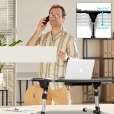 Airopen AC077 Tabela de laptop dobrável 60 × 34 cm Preto Tabela de desktop portátil com ajustável