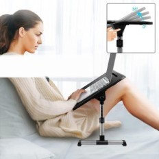 AIROPEN AC077 Tavolo per laptop Pieghevole 60 × 34 cm Tavolo da tavolo portatile nero con regolabile