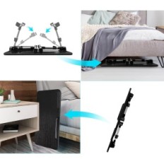 AIROPEN AC077 Tavolo per laptop Pieghevole 60 × 34 cm Tavolo da tavolo portatile nero con regolabile