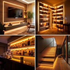 Použité COB 20 M 2700 K Páska s diaľkovým ovládaním, 384 LED / m stmievateľná pre interiéry