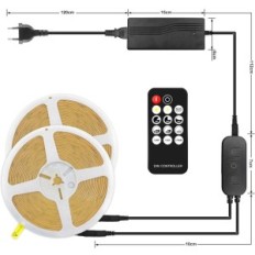 Begagnade COB 20 M 2700 K TAPE med fjärrkontroll, 384 LED / m dimbar till interiörer